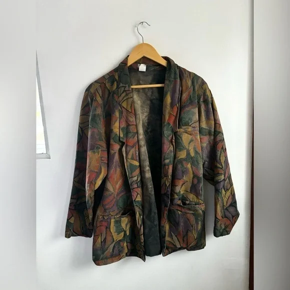 VINTAGE “cream”| made in Canada oversized abstract blazer | - Picture 2 of 5